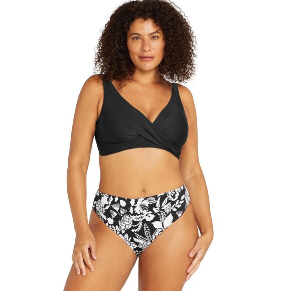 Artesands Cantata Forte Black White Monet Curve Fit Mid-Rise Swim Bottoms‎ Sz 14 - Picture 9 of 12